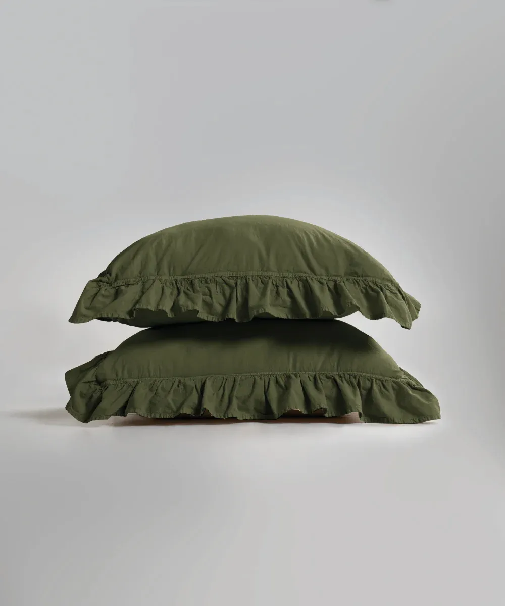 Постільна білизна Stonewashed Exclusive Ranforse 200 × 220 см (євро) Capulet Olive від Limasso - Зображення 2