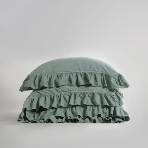 Alternative view of Постільна білизна Stonewashed Exclusive Ranforse 200 × 220 см (євро) Natural Green від Limasso