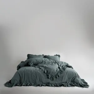 Постільна білизна Stonewashed Exclusive Ranforse 200 × 220 см (євро) Natural Grey від Limasso