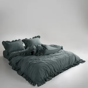 Alternative view of Постільна білизна Stonewashed Exclusive Ranforse 200 × 220 см (євро) Natural Grey від Limasso
