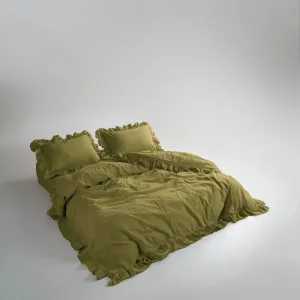 Alternative view of Постільна білизна Stonewashed Exclusive Ranforse 200 × 220 см (євро) Olive від Limasso