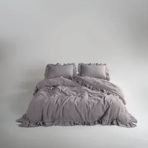 Постільна білизна Stonewashed Exclusive Ranforse 200 × 220 см (євро) Opal Grey від Limasso