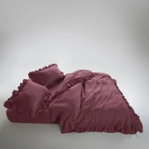 Alternative view of Постільна білизна Stonewashed Exclusive Ranforсe 160 × 220 см (полуторний) Raspberry від Limasso