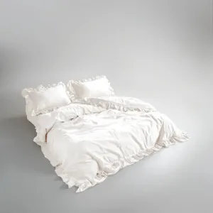 Alternative view of Постільна білизна Stonewashed Exclusive Ranforce 160 × 220 см (полуторний) Snow White від Limasso