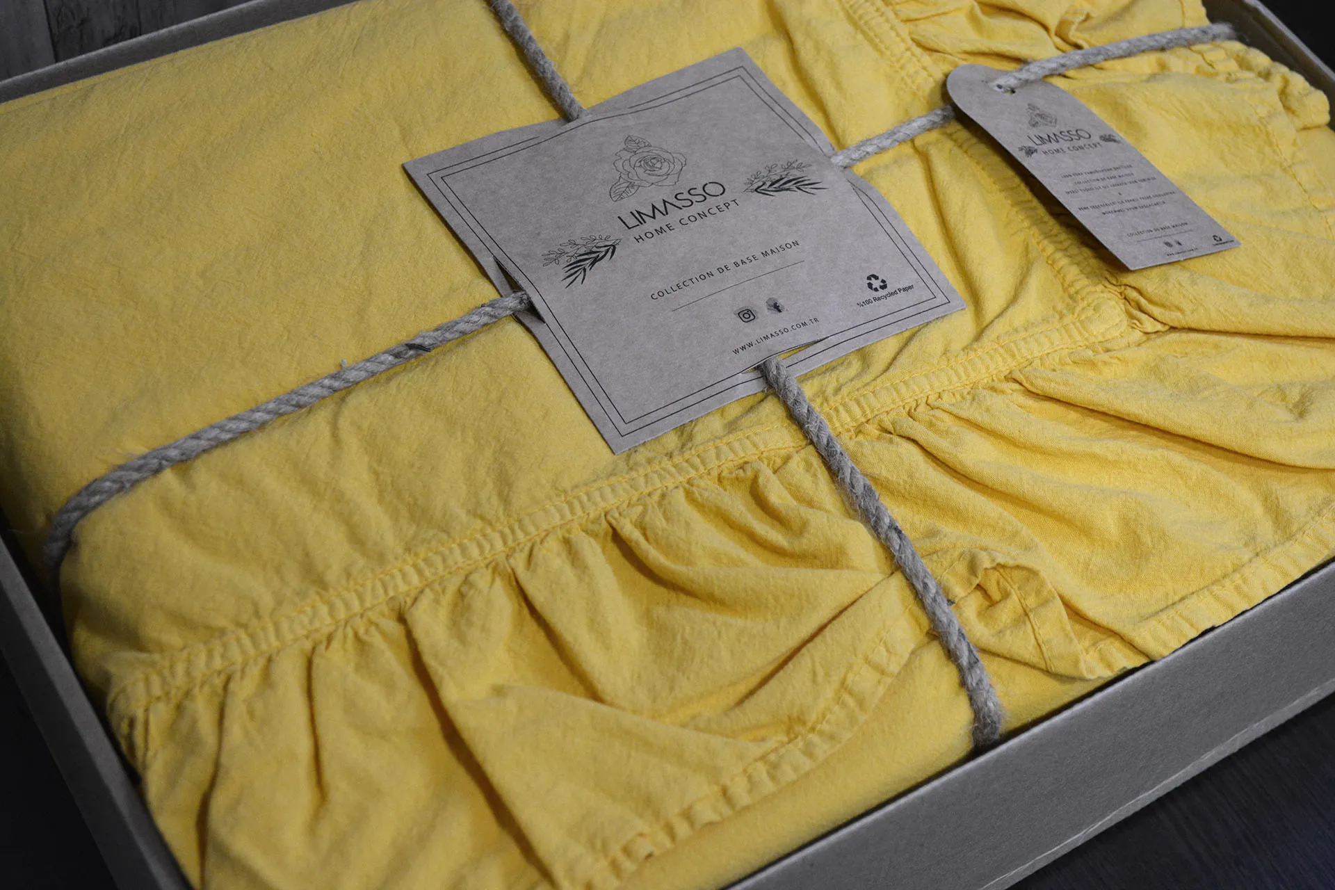 Постільна білизна Stonewashed Exclusive Ranforse 200 × 220 см (євро) Lemonade від Limasso - Зображення 3