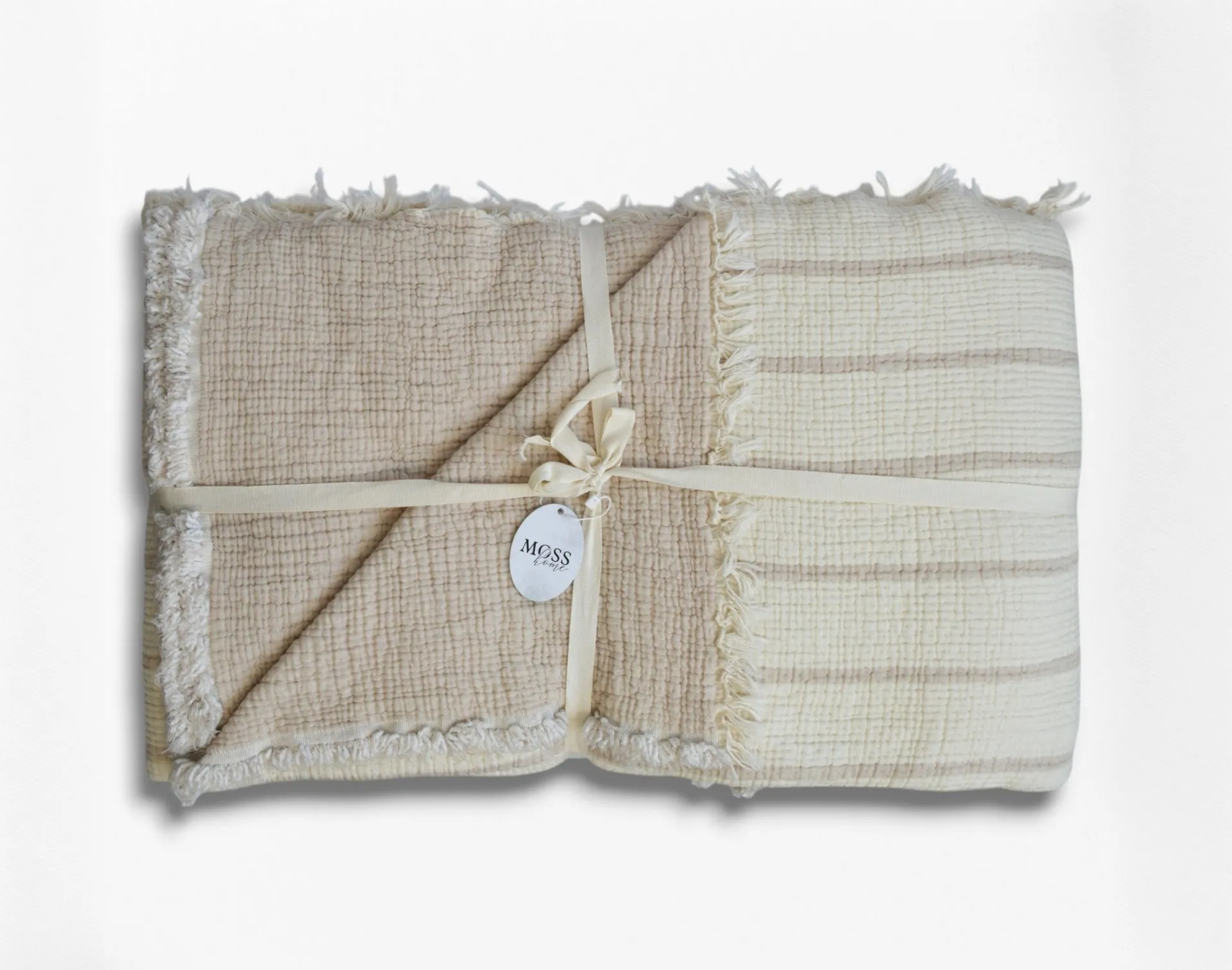 Муслінове покривало Exclusive Muslin 170 × 230 см Бежевий від Moss - Зображення 3