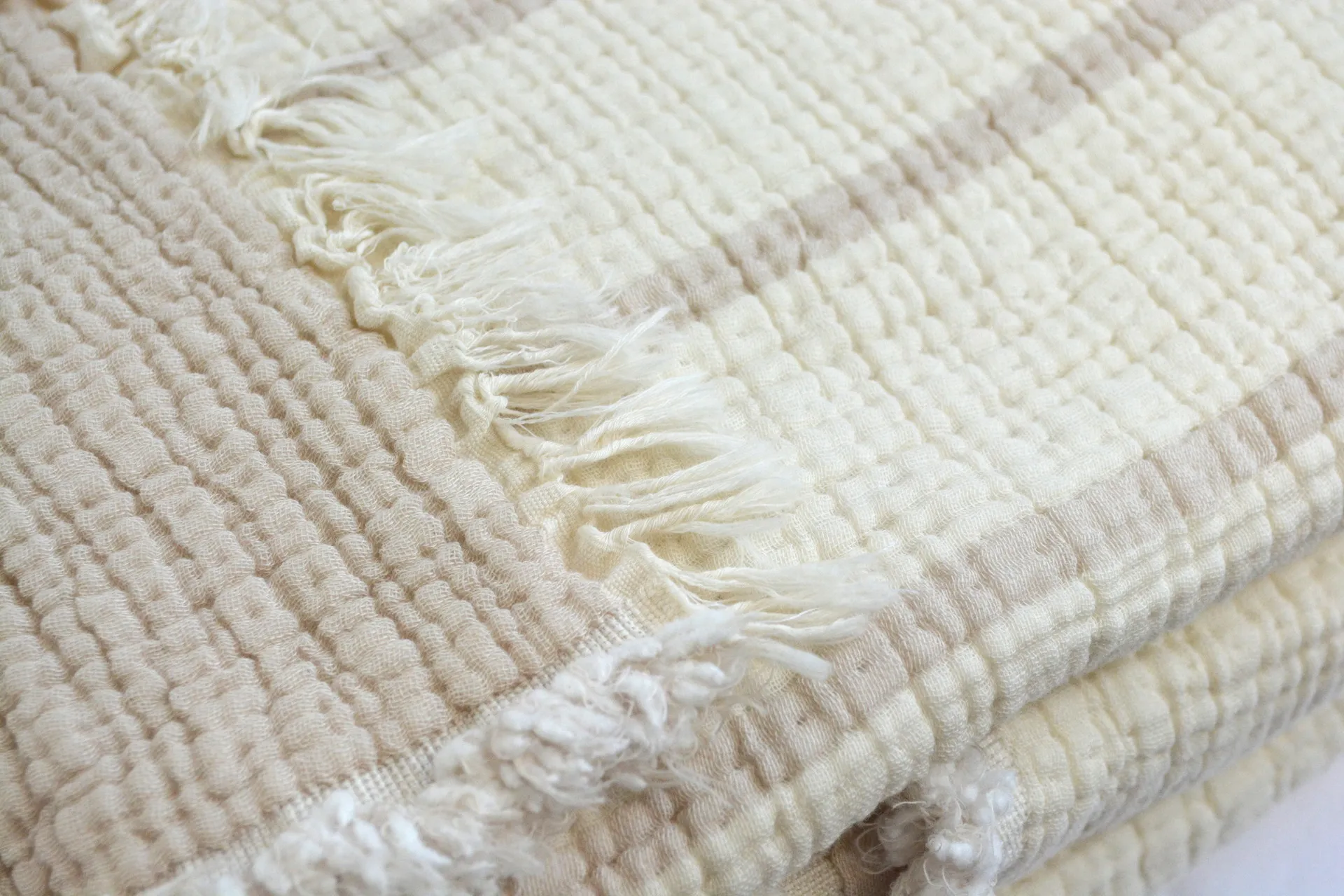 Муслінове покривало Exclusive Muslin 170 × 230 см Бежевий від Moss - Зображення 2