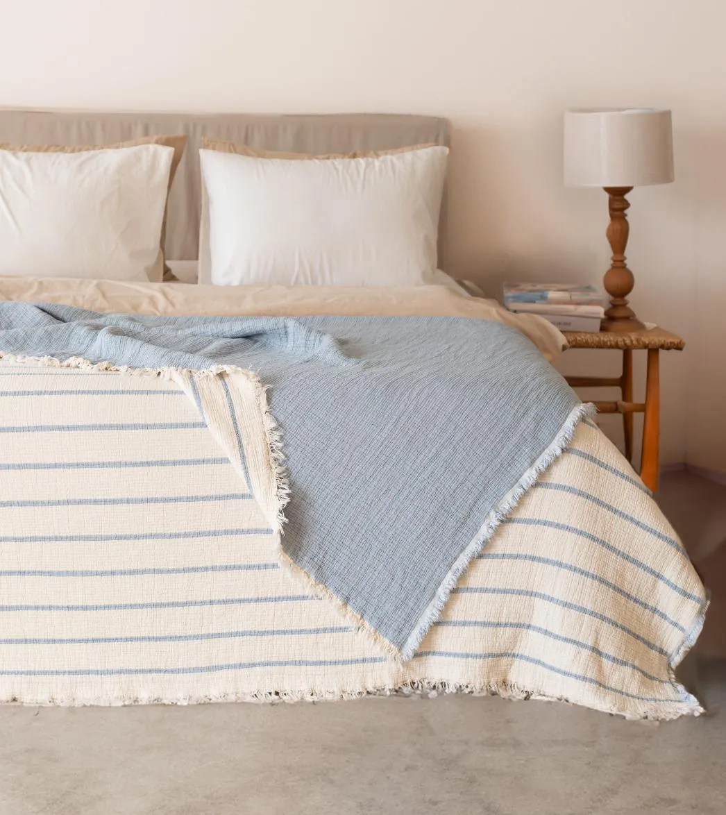 Муслінове покривало Exclusive Muslin 230 × 250 см (євро) Синій від Moss