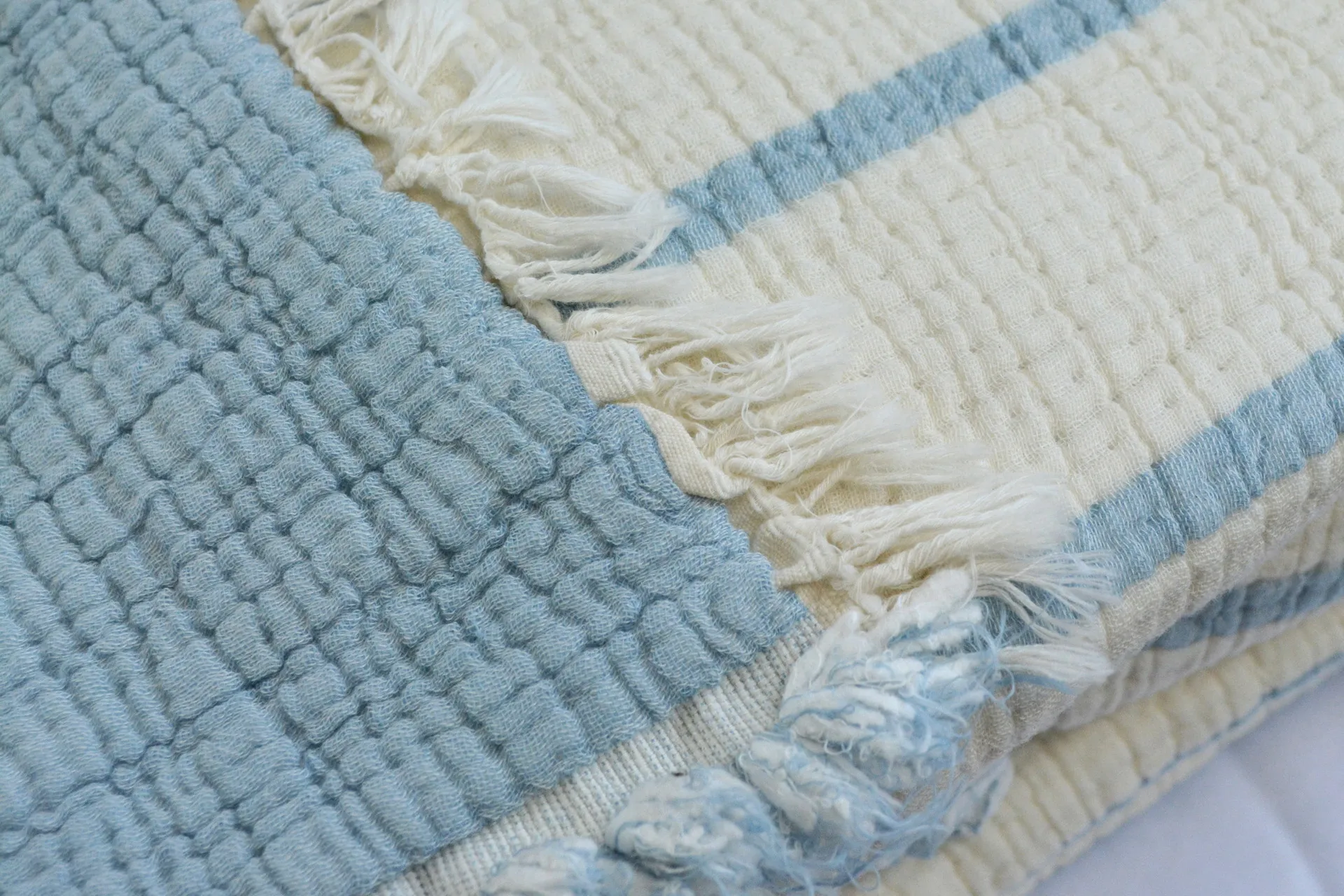 Муслінове покривало Exclusive Muslin 230 × 250 см (євро) Синій від Moss - Зображення 2