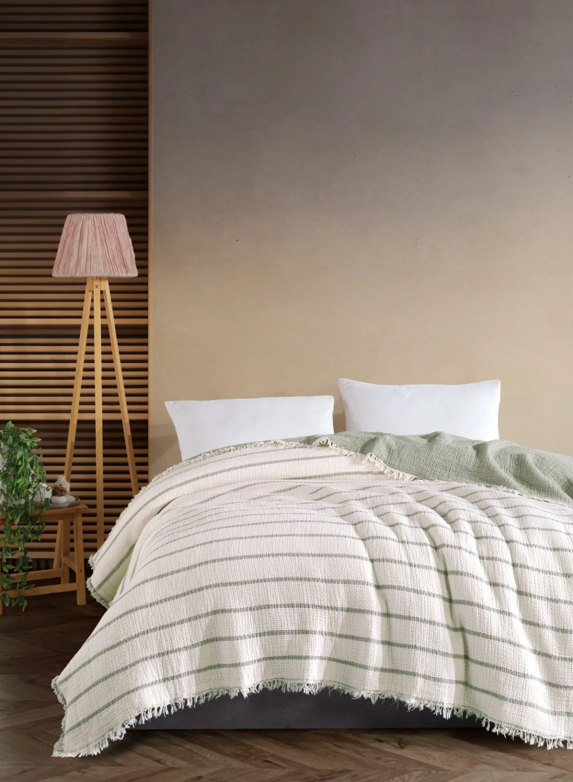 Муслінове покривало Exclusive Muslin 230 × 250 см (євро) Зелений від Moss