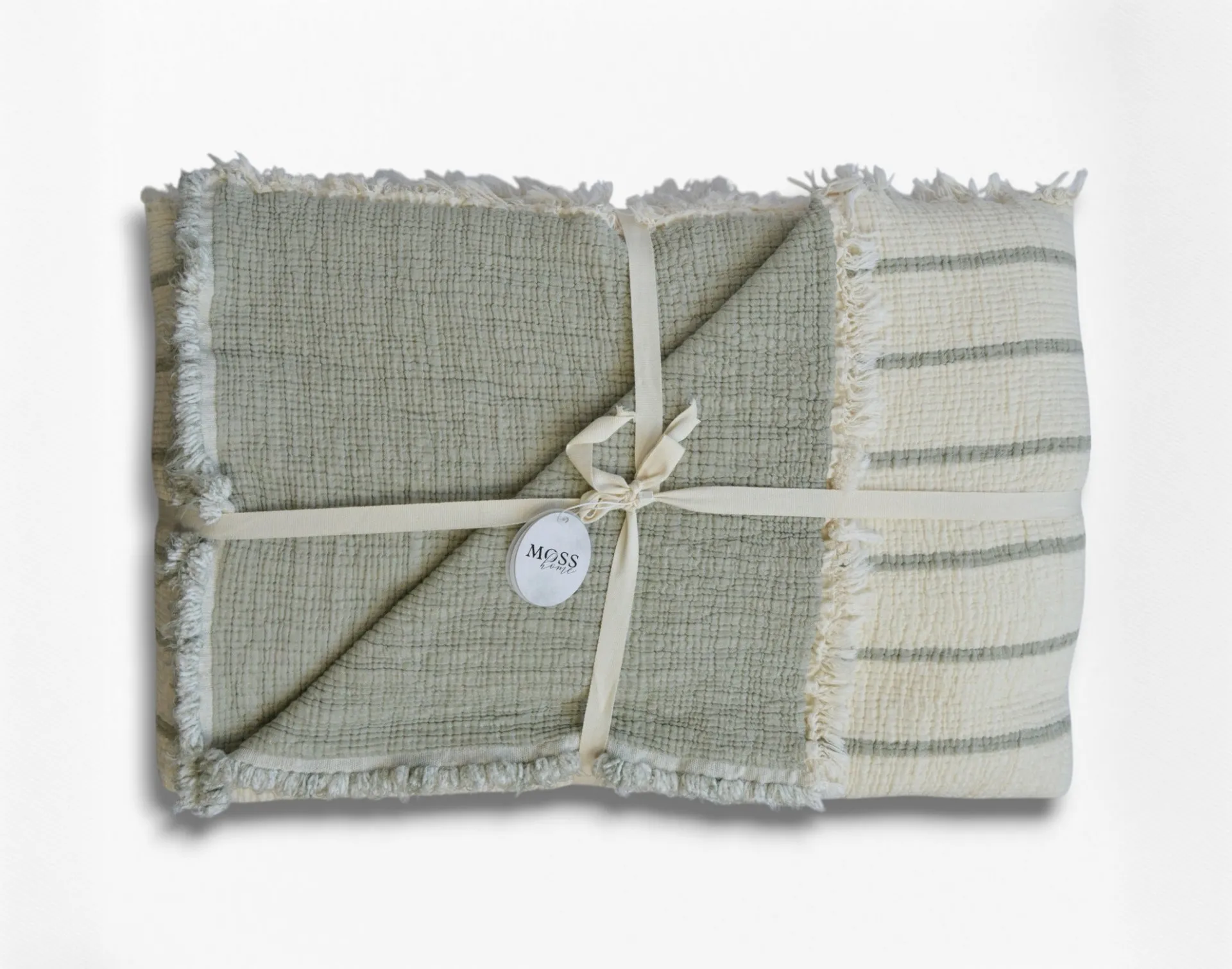 Муслінове покривало Exclusive Muslin 230 × 250 см (євро) Зелений від Moss - Зображення 3