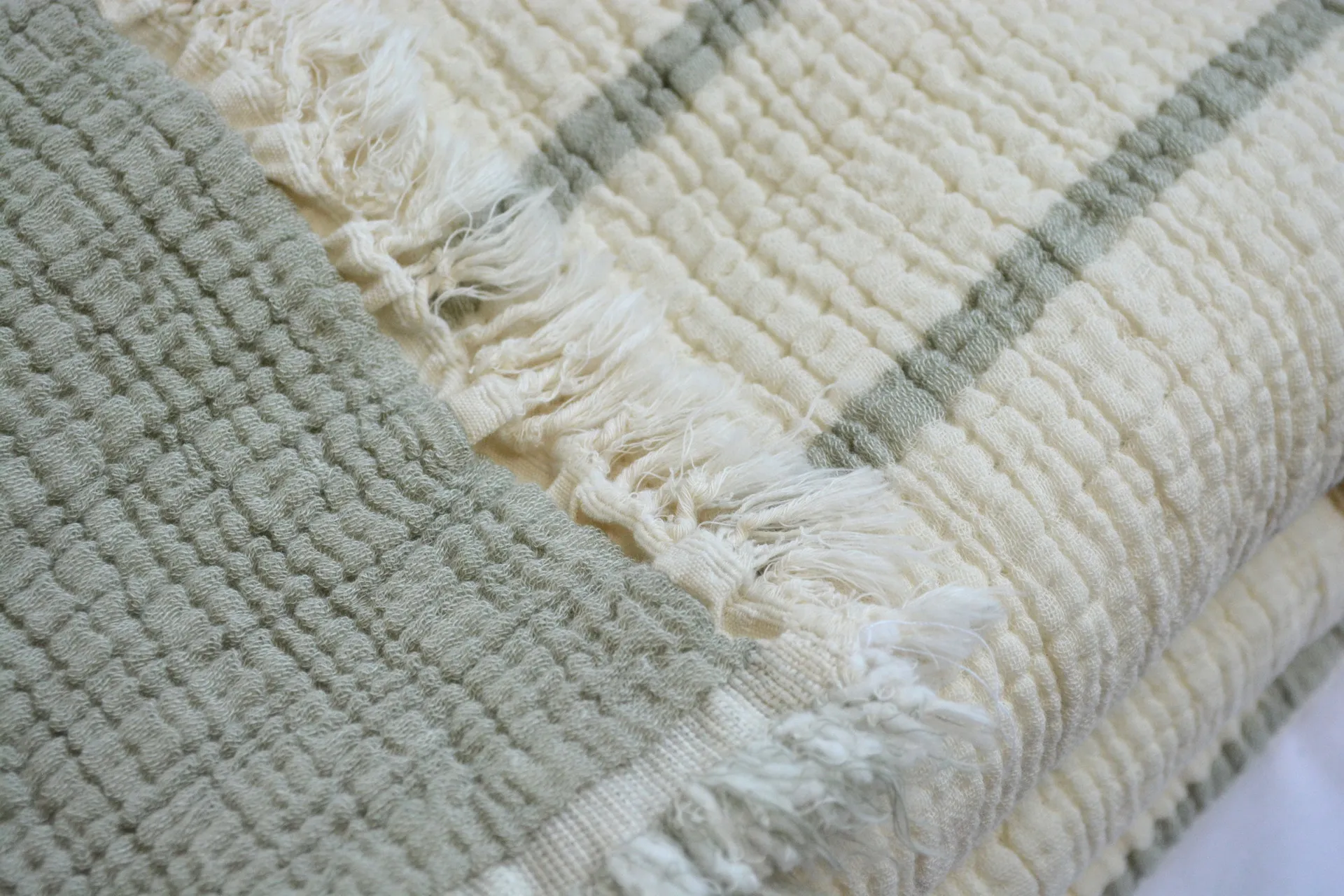 Муслінове покривало Exclusive Muslin 230 × 250 см (євро) Зелений від Moss - Зображення 2