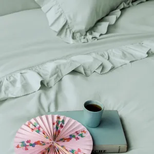 Alternative view of Постільна білизна Frill Poplin 200 × 220 см (євро) Mint від Issimo