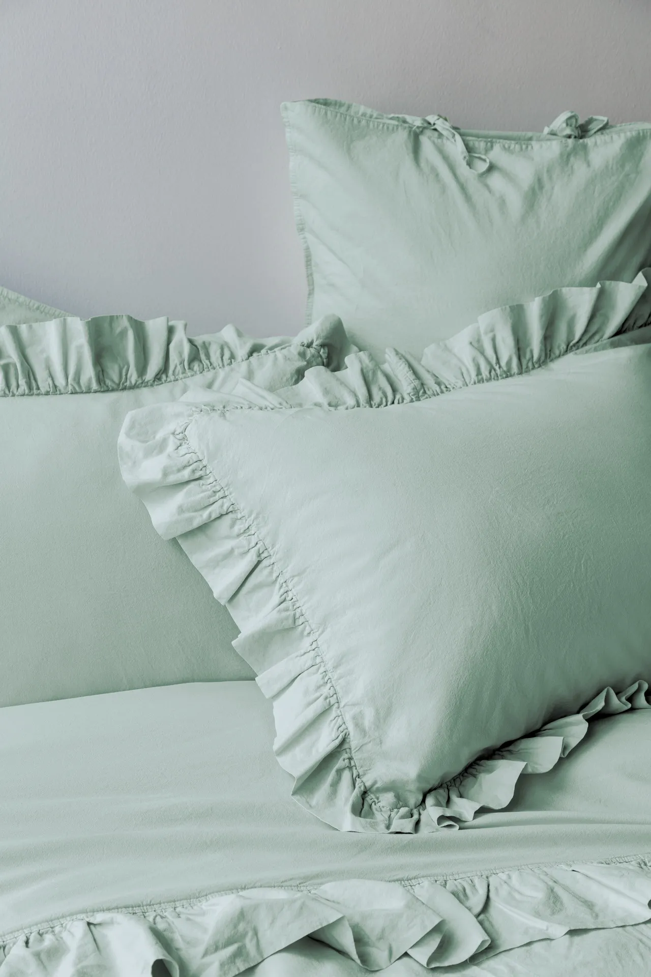 Постільна білизна Frill Poplin 200 × 220 см (євро) Mint від Issimo - Зображення 3