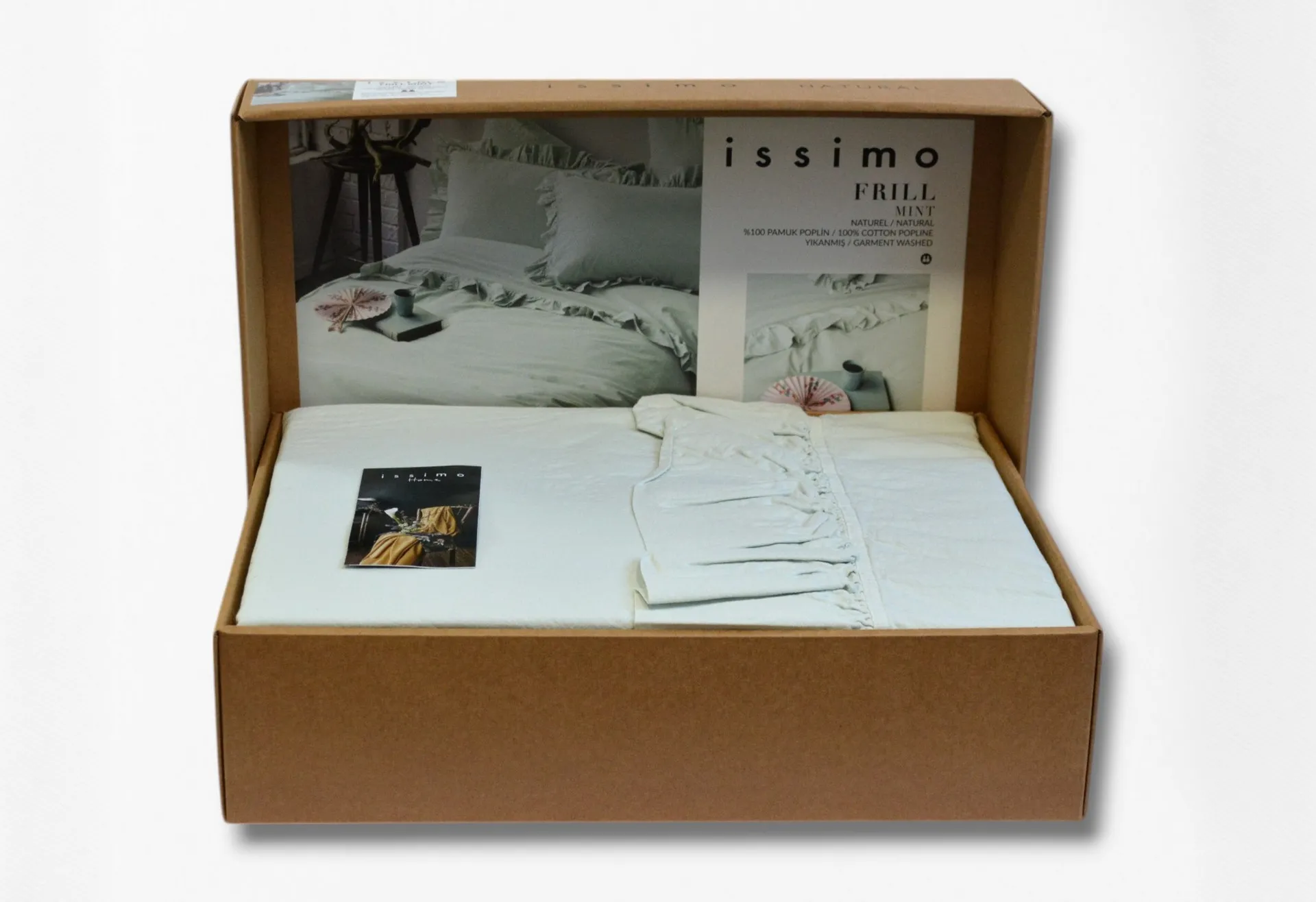 Постільна білизна Frill Poplin 200 × 220 см (євро) Mint від Issimo - Зображення 7