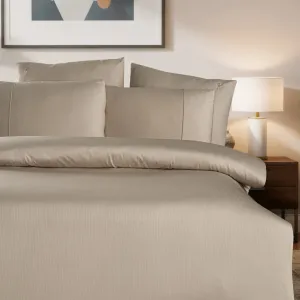Постільна білизна Stripe Satin 300 TC 200 × 220 см (євро) Faye Beige від Luoca Patisca