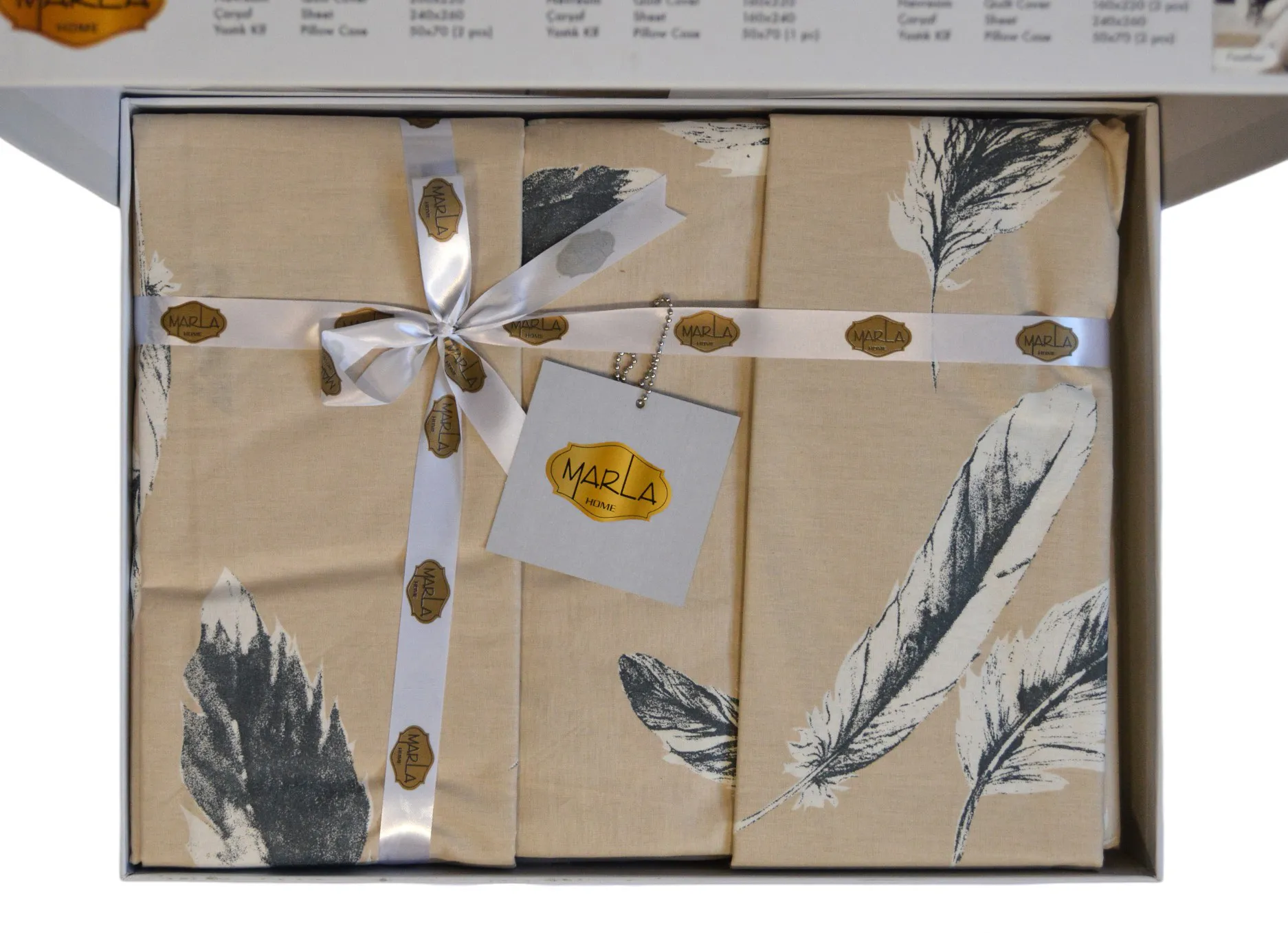 Постільна білизна Ranforse 200 × 220 см (євро) Feather від Marla - Зображення 5