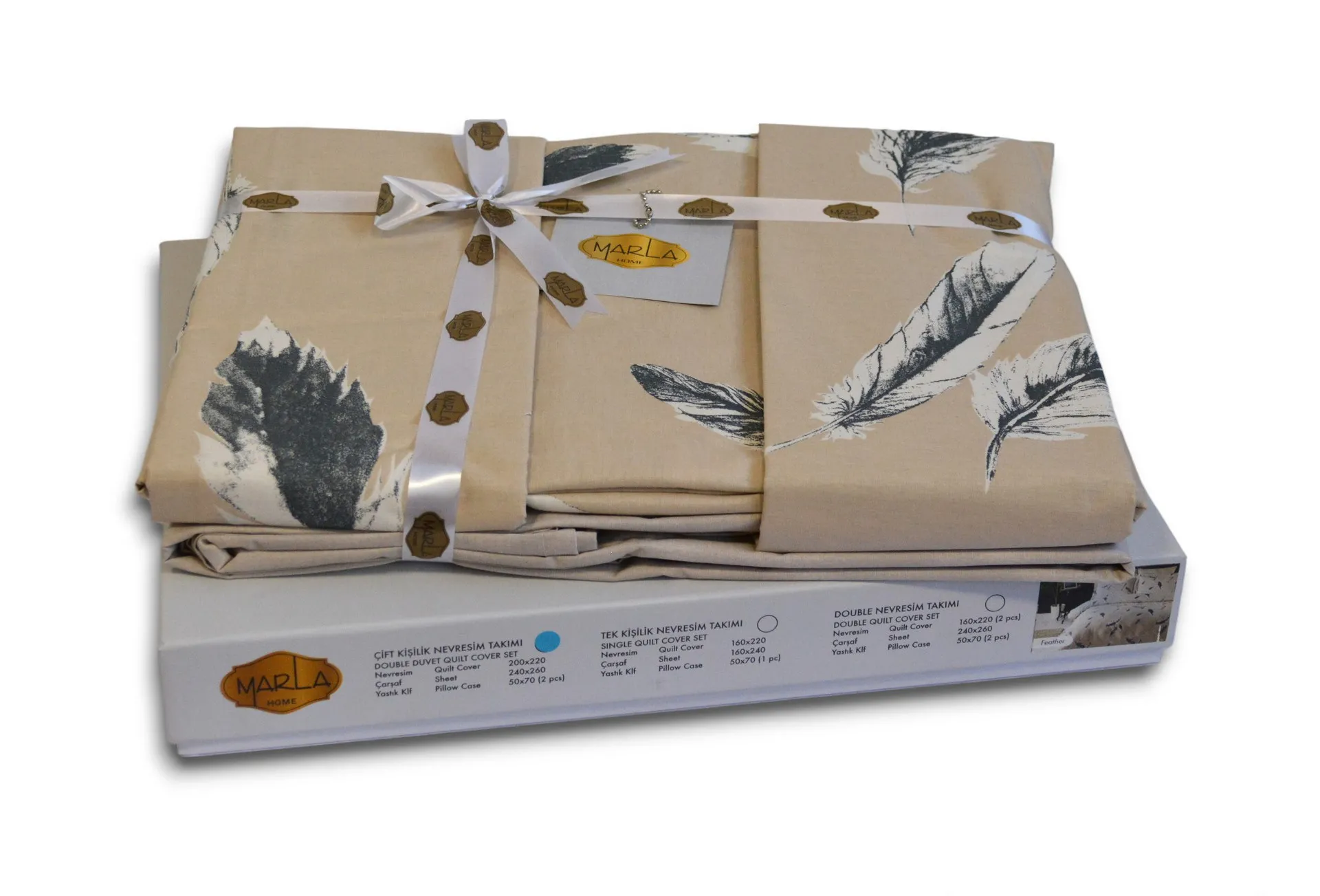 Постільна білизна Ranforse 200 × 220 см (євро) Feather від Marla - Зображення 6