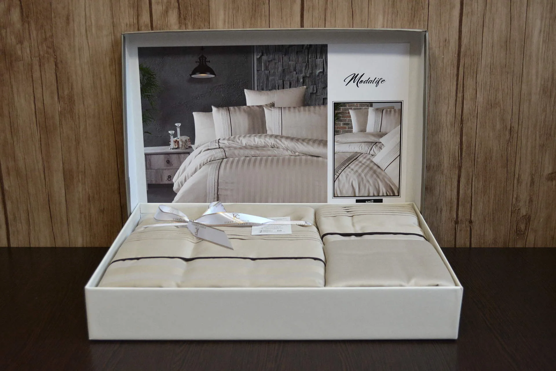 Постільна білизна Deluxe Satin 200 × 220 см (євро) Modalife Soil від First Choice - Зображення 3