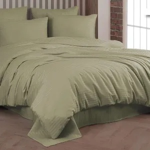 Постільна білизна Stripe Satin 160 × 220 см Haki Yesili від Cotton Shine