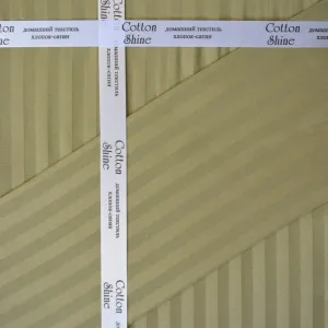 Alternative view of Постільна білизна Stripe Satin 160 × 220 см Haki Yesili від Cotton Shine