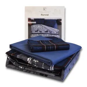 Alternative view of Комплект постільної білизни Flanel 160 × 220 см (полуторний) Happiness Navy Blue від First Choice
