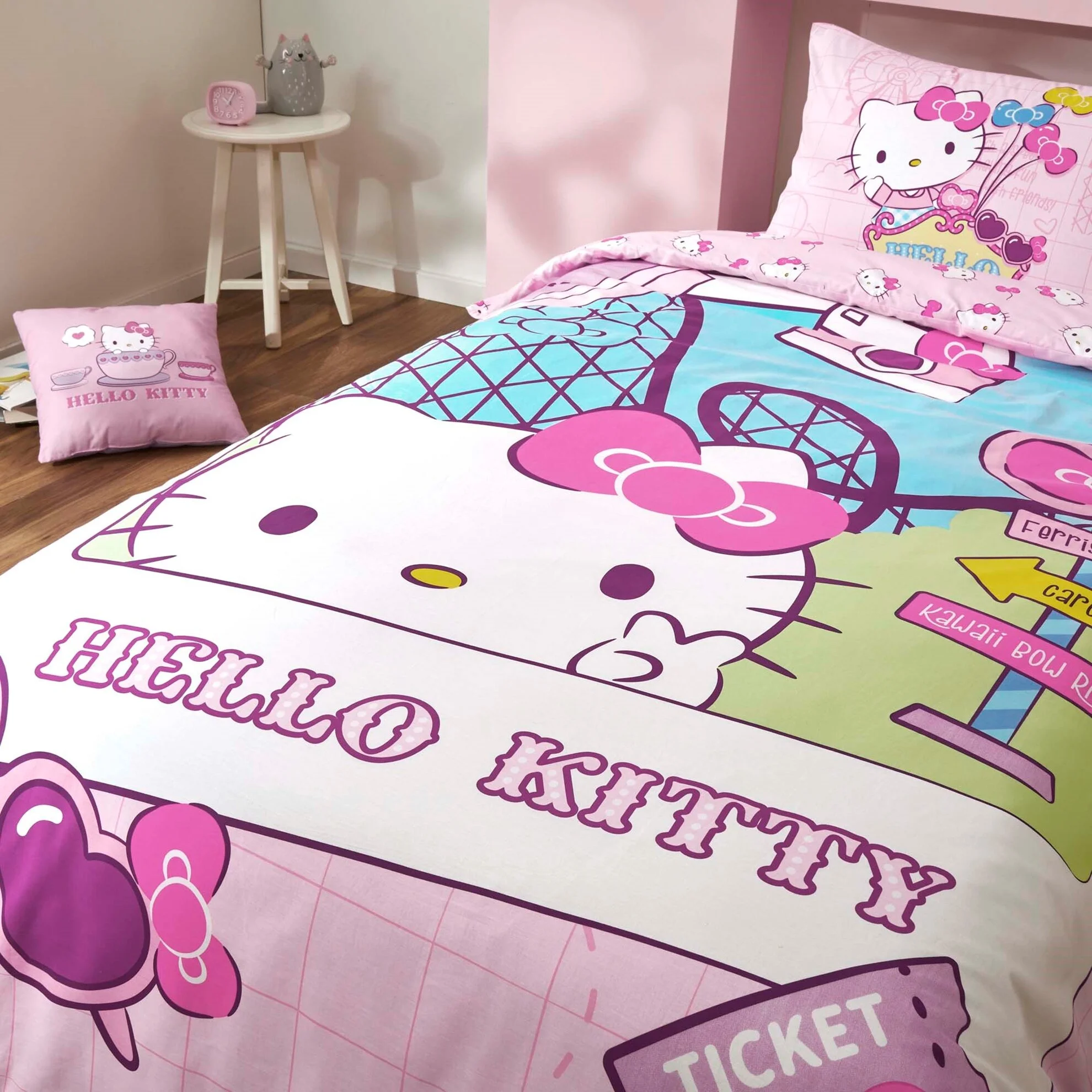 Постільна білизна Disney 160 × 220 см (полуторний) Hello Kitty Travel від TAC - Зображення 2