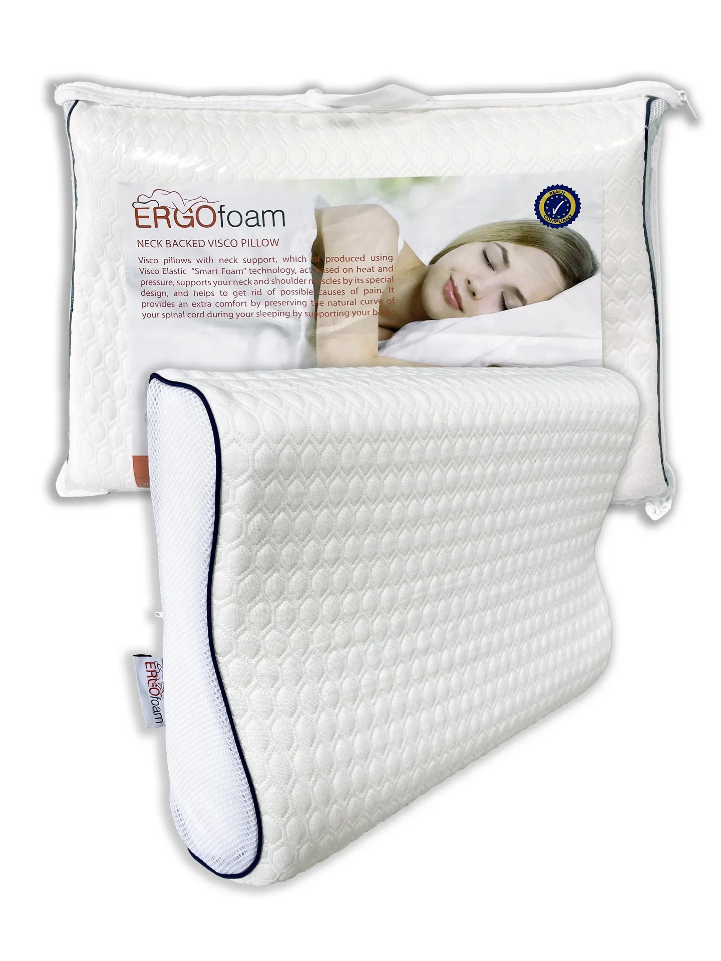 Подушка ортопедична Visco Eos Neck Backed від Ergo Foam - Зображення 9