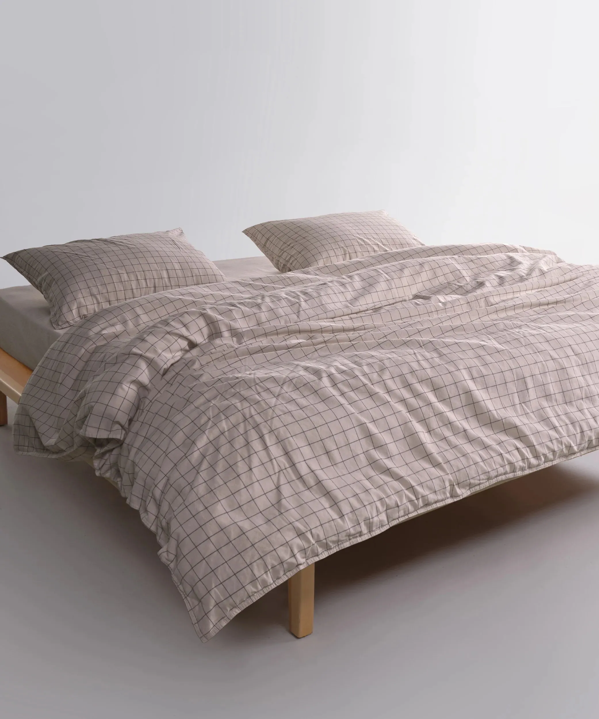 Постільна білизна Stonewashed 200 × 220 см (євро) Inara Oxford Tan від Limasso