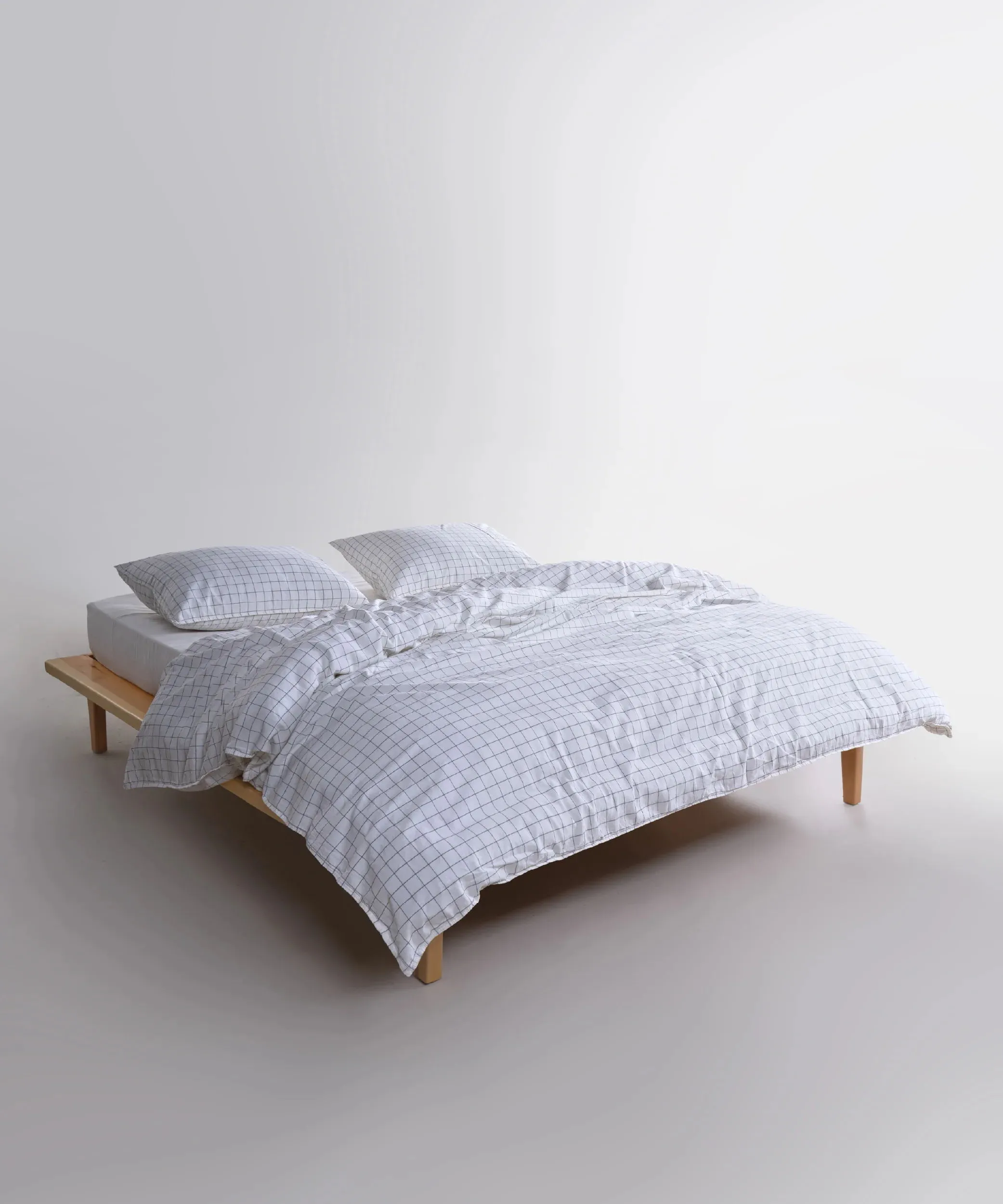 Постільна білизна Stonewashed 200 × 220 см (євро) Inara Snow White від Limasso - Зображення 4