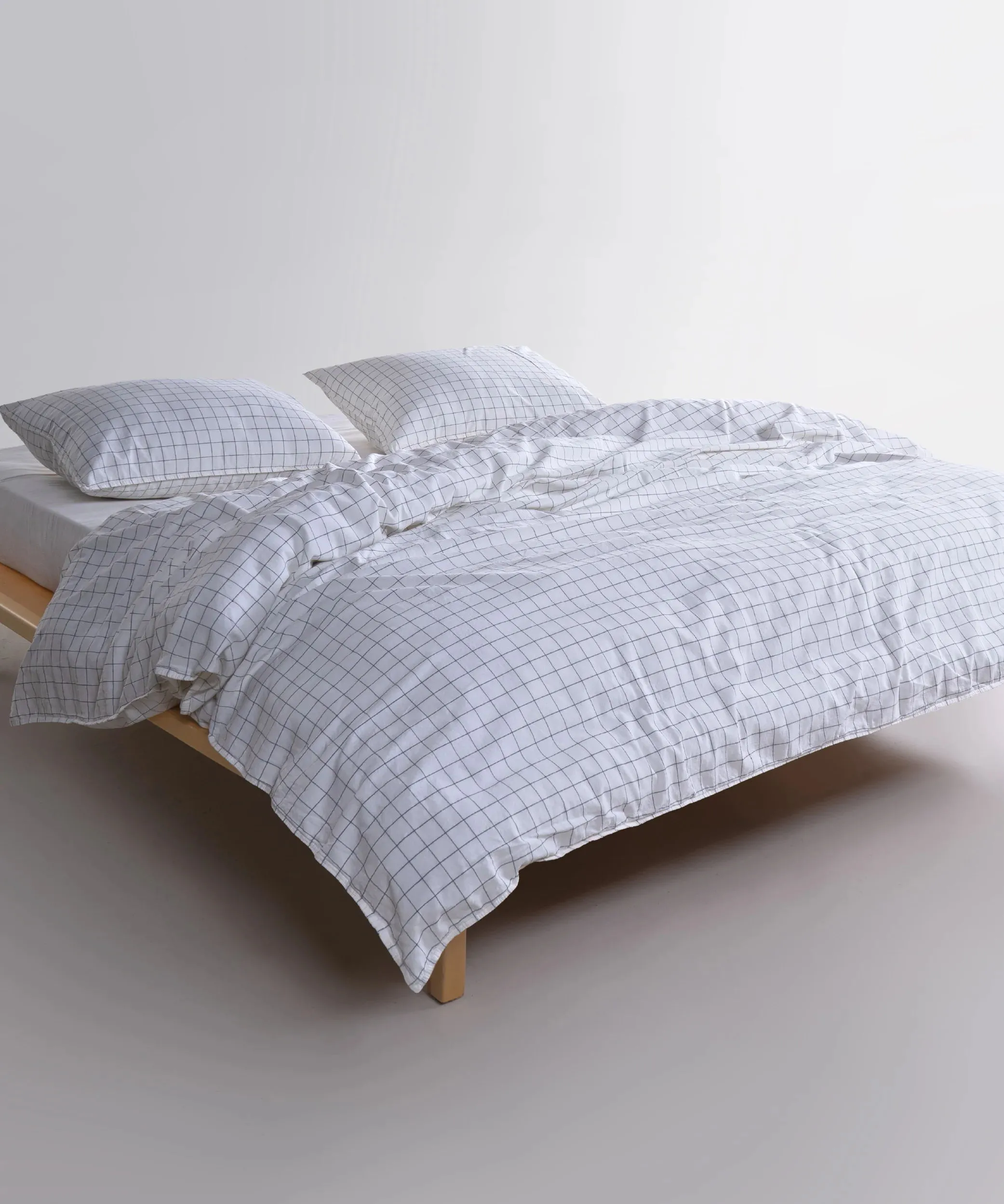 Постільна білизна Stonewashed 200 × 220 см (євро) Inara Snow White від Limasso