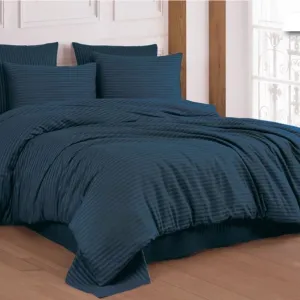 Постільна білизна Stripe Satin 160 × 220 см Indigo Mavi від Cotton Shine