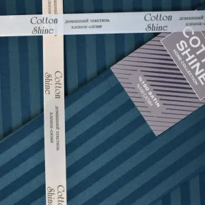Alternative view of Постільна білизна Stripe Satin 160 × 220 см Indigo Mavi від Cotton Shine