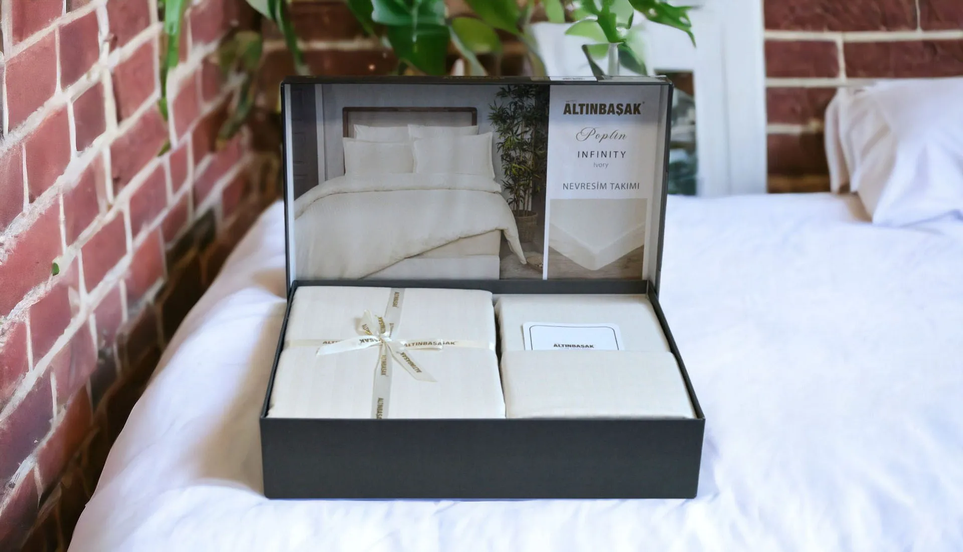 Постільна білизна Poplin 200 × 220 см (євро) Infinity Ivory від Altinbasak - Зображення 3
