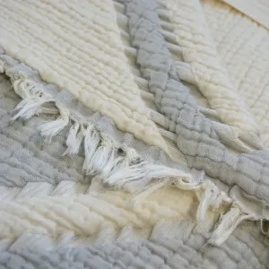 Alternative view of Муслінове покривало Ivory Muslin 230 × 250 см (євро) Сірий від Moss