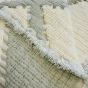 Alternative view of Муслінове покривало Ivory Muslin 230 × 250 см (євро) Зелений від Moss