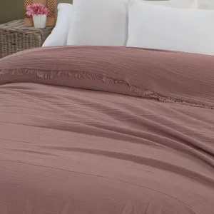 Муслінове покривало Izgi Rose 220 × 240 см Брудно-рожевий від Sikel