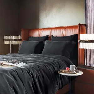 Комплект постільної білизни Vegan Silk 200 × 220 см (євро) Jade Blacky від Issimo