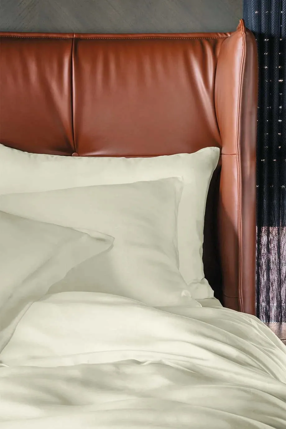 Комплект постільної білизни Vegan Silk 200 × 220 см (євро) Jade Cream від Issimo - Зображення 2