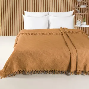 Покривало Zick – Zack 220 × 240 см Коричневий від Saheser
