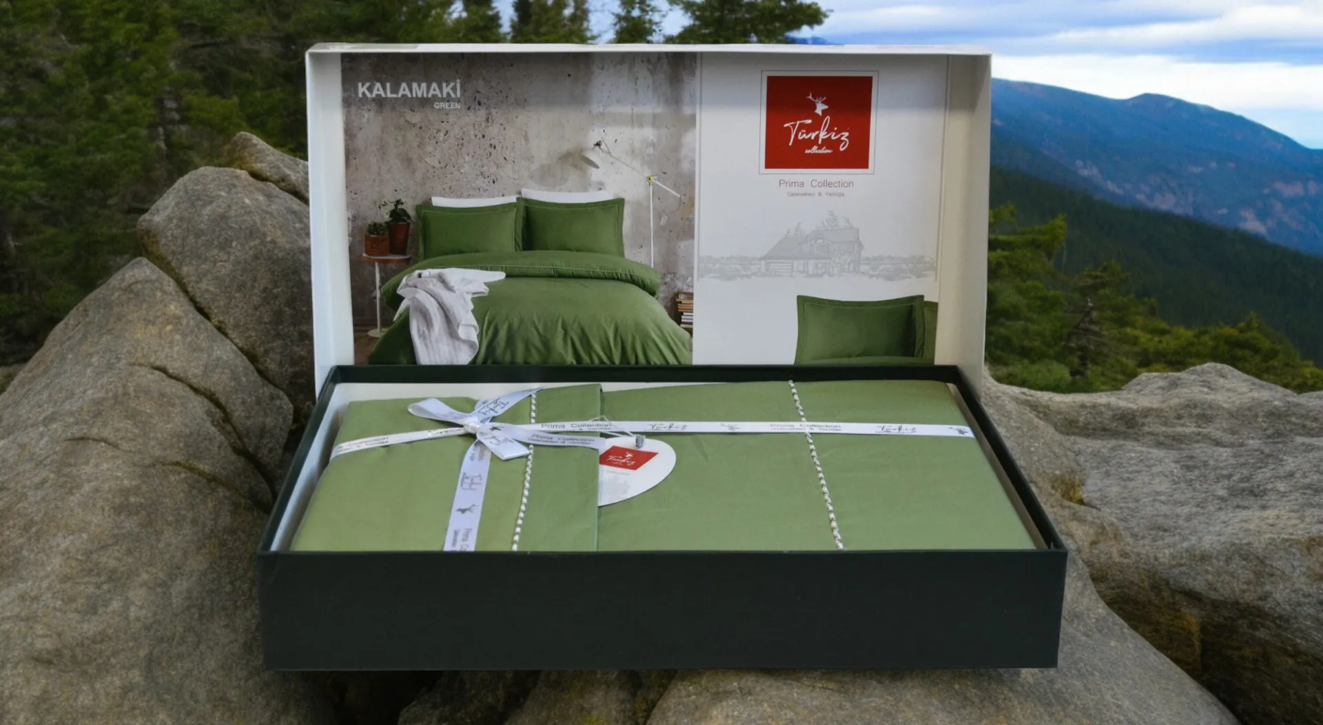 Постільна білизна Ranforce Prima 200 × 220 см (євро) Kalamaki Green від Turkiz - Зображення 2
