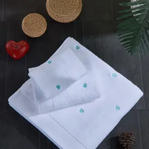 Подарунковий набір рушників, 3 шт. з вишивкою Kalpli Mint від Moss