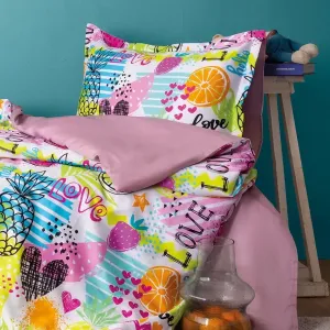 Комплект постільної білизни Digital Satin 160 × 220 см Lemonade від Issimo