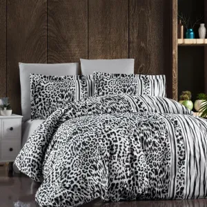 Постільна білизна Cotton Satin 160 × 220 см (полуторний) Leopard Black від First Choice