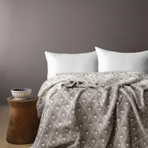 Муслінове покривало Levone 220 × 240 см (євро) Коричневий від Issimo