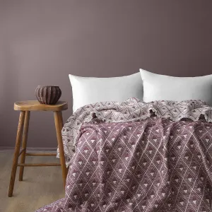 Муслінове покривало Levone 220 × 240 см (євро) Бордовий від Issimo