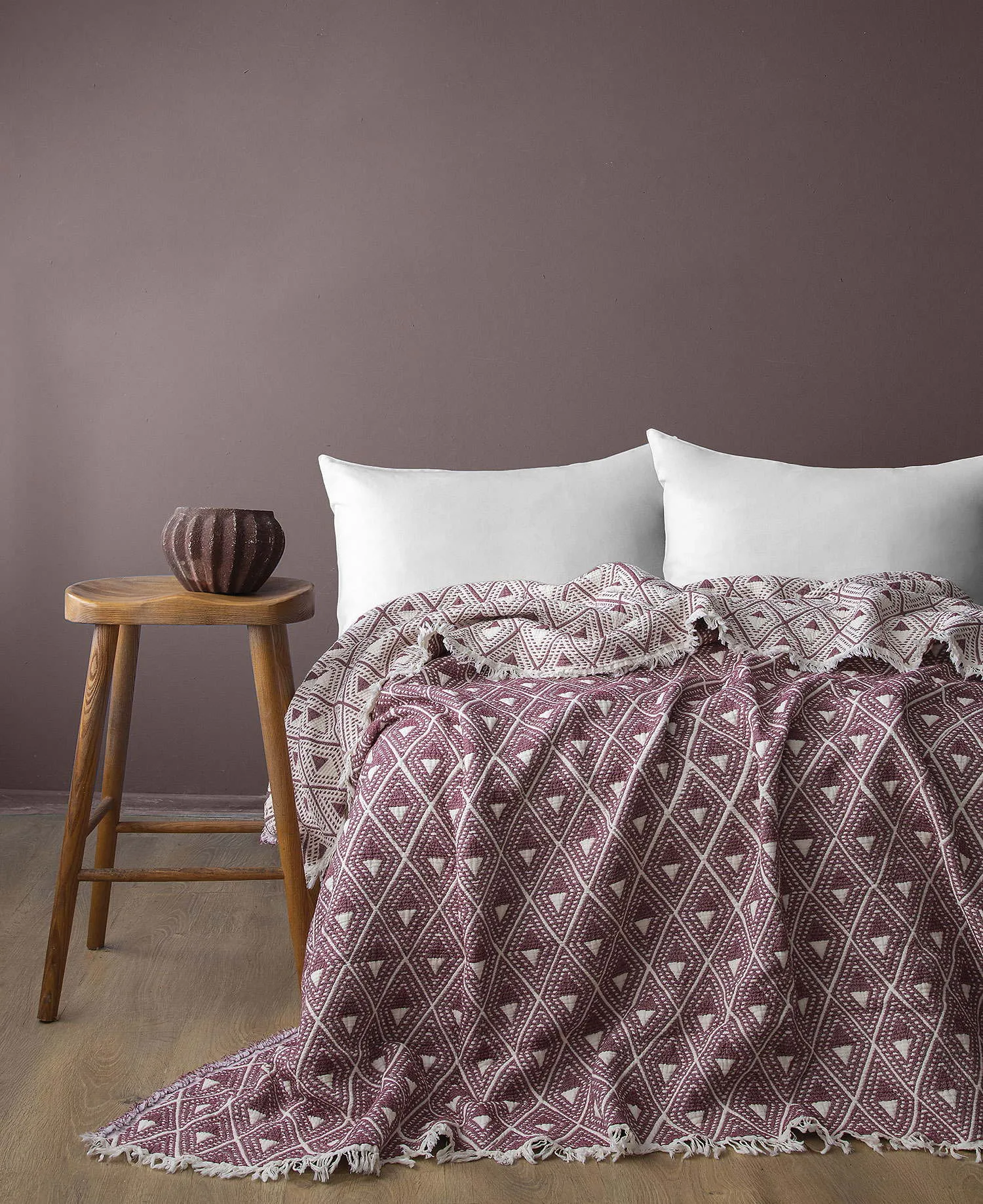Муслінове покривало Levone 220 × 240 см (євро) Бордовий від Issimo
