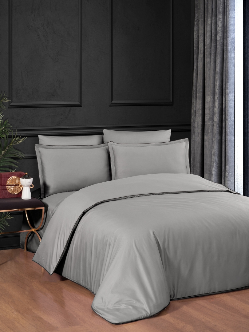 Постільна білизна Premium Satin 200 × 220 см (євро) Lucca ASH від La Romano