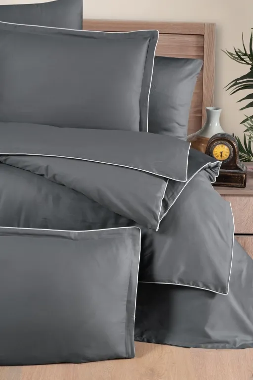 Постільна білизна Premium Satin 200 × 220 см (євро) Lucca Grey від La Romano - Зображення 2