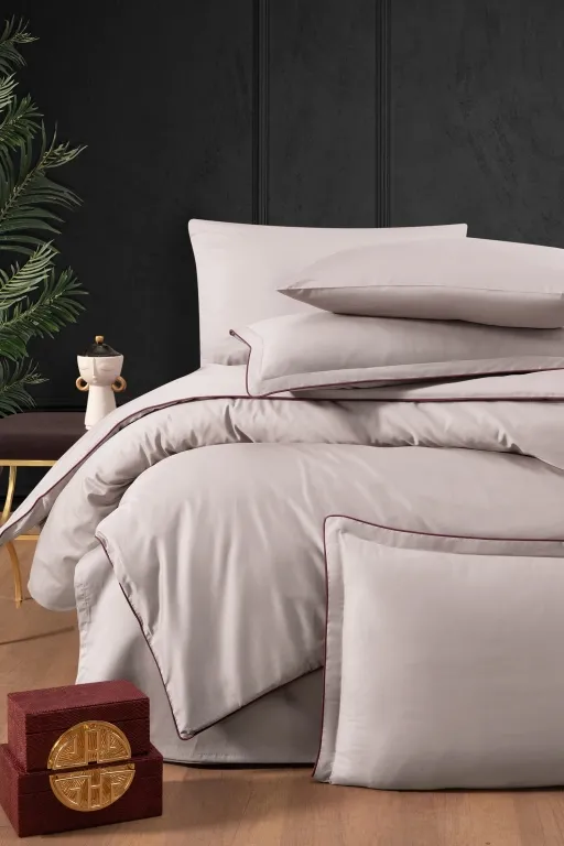Постільна білизна Premium Satin 200 × 220 см (євро) Lucca Violet від La Romano - Зображення 2